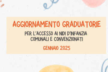 Aggiornamento graduatorie per l'accesso ai nidi d'infanzia comunali e convenzionati dell'Unione delle Terre d'Argine - Gennaio 2025