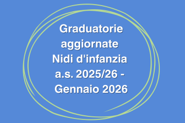 Graduatorie aggiornate nidi d'infanzia a.s. 2025/26 - Gennaio 2026