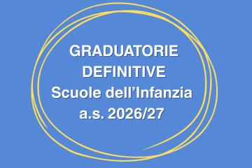 Graduatorie definitive scuola infanzia a.s. 2026-2027