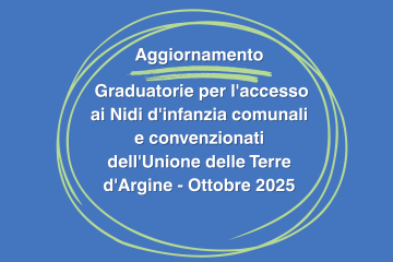 Aggiornamento graduatorie per l'accesso ai Nidi d'infanzia comunali e convenzionati Unione delle Terre d'Argine - Ottobre 2025